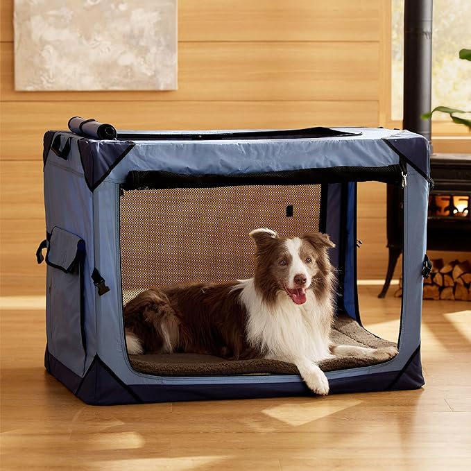 Bedsure Washable Dog Crate Bed for Large Dogs, Soft Foam Floor Pet Mat, Versatile Lightweight Pet Crate Pad for Cages