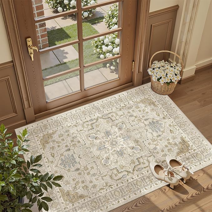 Madane Washable Entry Rug 3x4, Area Rugs