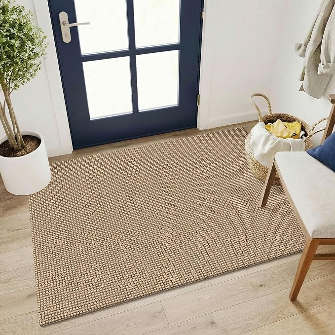 KOZYFLY Washable 3x4 Woven Entry Area Rug, Braided Throw Rugs