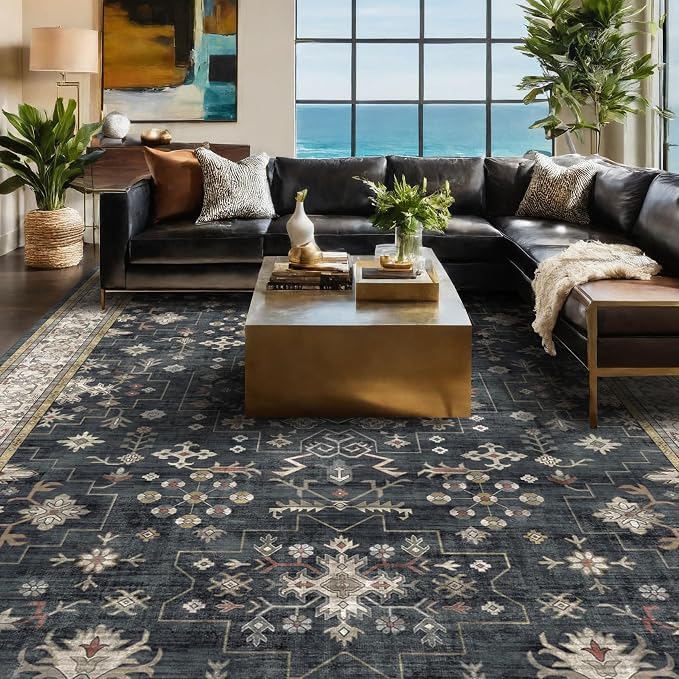 Boho Dining Room Rugs for Under Table