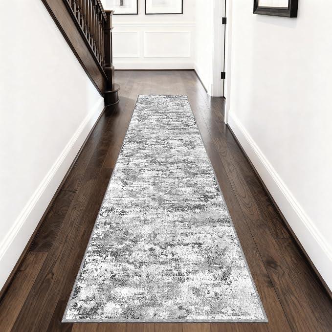 Runners for Hallways Ultra Non-Slip 2x8 Washable Kitchen Rug Abstract Tear and