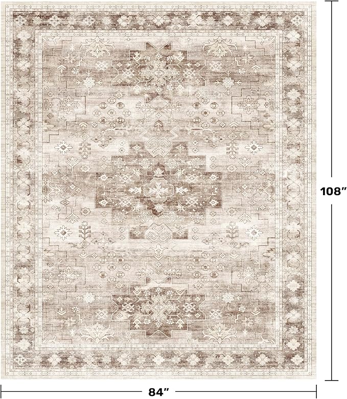 Boho 7x9 Area Rug for Living Room