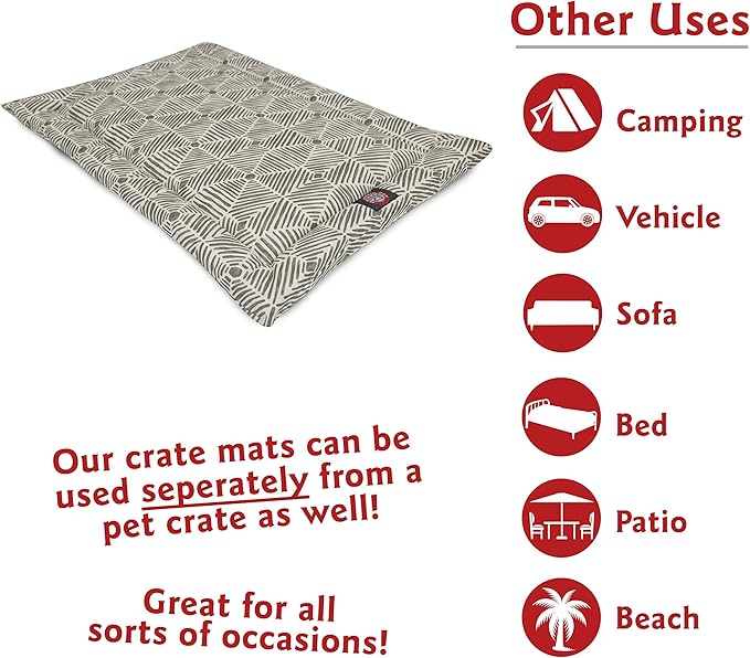 42" Charlie Gray Crate Dog Bed Mat By Majestic Pet Products