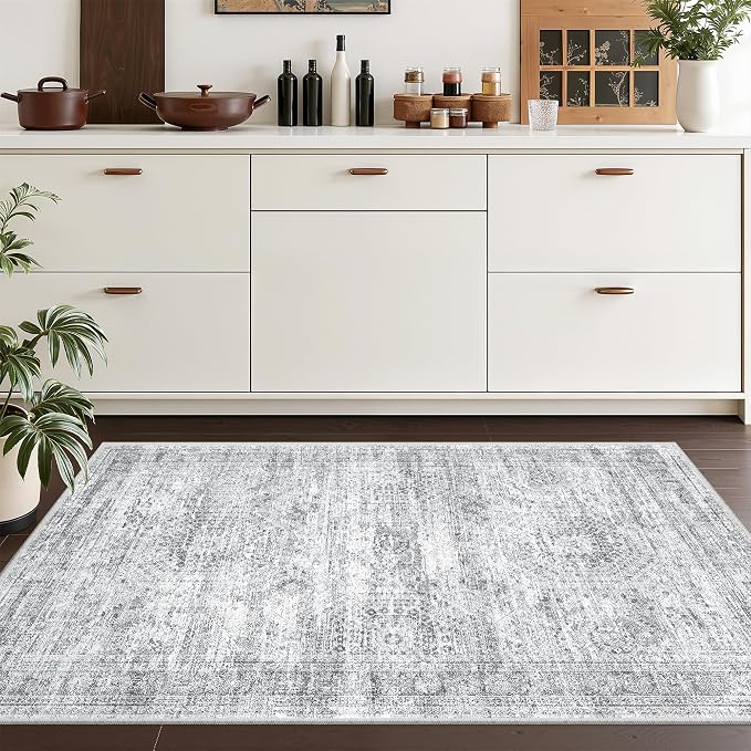 3x4 Washable Area Rug for Entryway, Soft Kitchen Rugs Non Slip for Dining Room