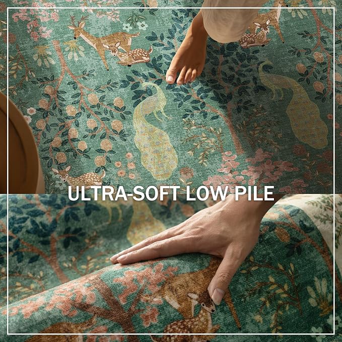 Runner Rug Washable Kitchen Runner: 2'x 6' Hallway Runner Rugs Stain Resistant