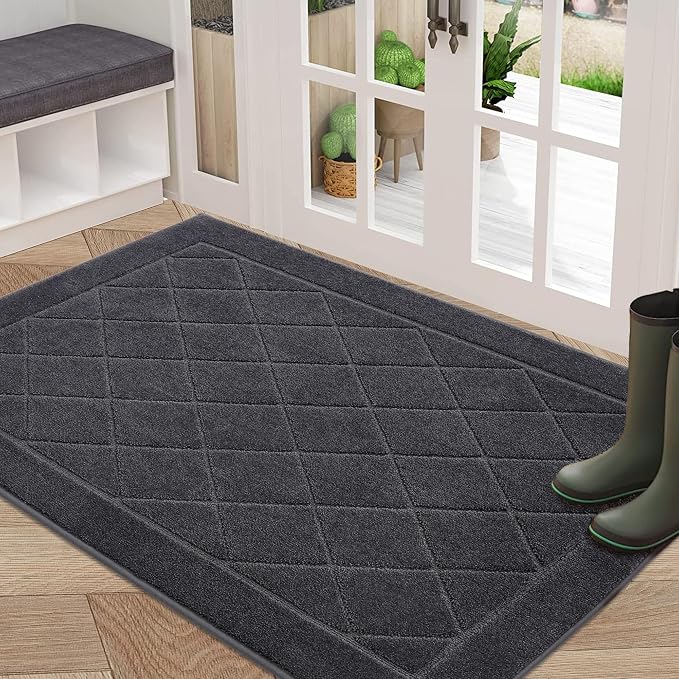 BEQHAUSE Dirt Trapper Door Mat 32" x 48", Doormat Non-Slip Entryway Rugs