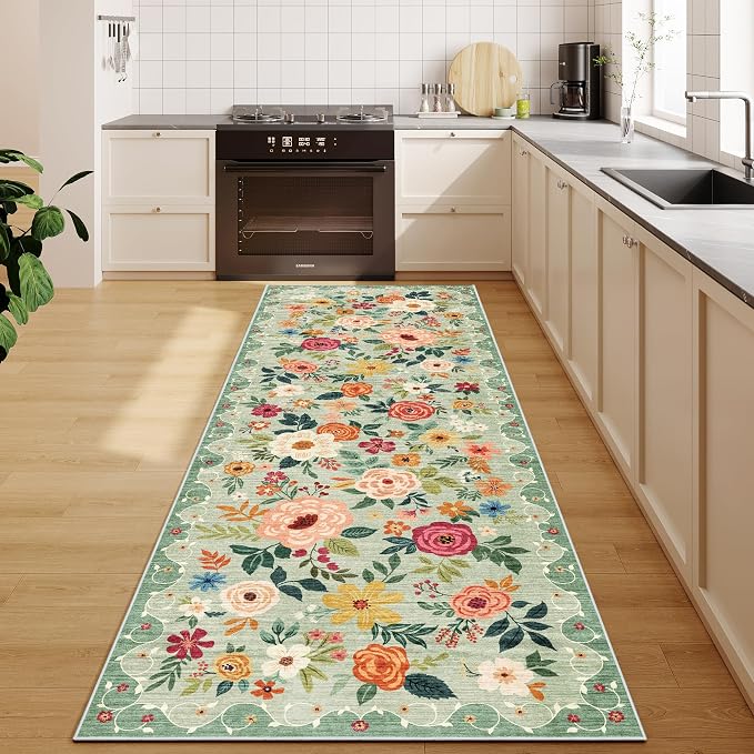 DUKINO 2x6 Kitchen Runner Rug for Hallway, Washable Runner Rug