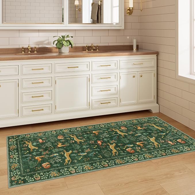 DUKINO 2x5 Rug for Hallway, Washable Kitchen Runner Rug