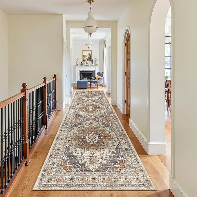 Madane Hallway Rug 3x10, Kitchen Rugs Washable Entryway Rug Vintage Kitchen