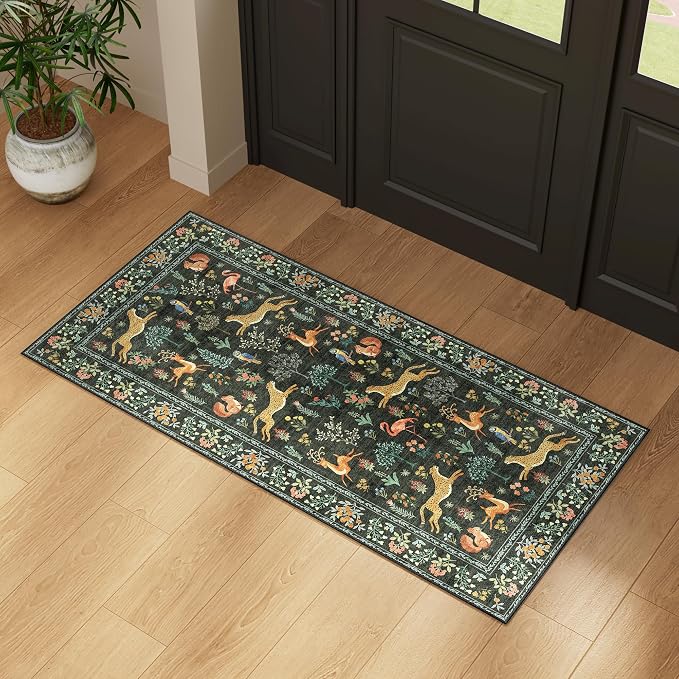 DUKINO 2x4 Rug for Hallway, Washable Kitchen Runner Rug