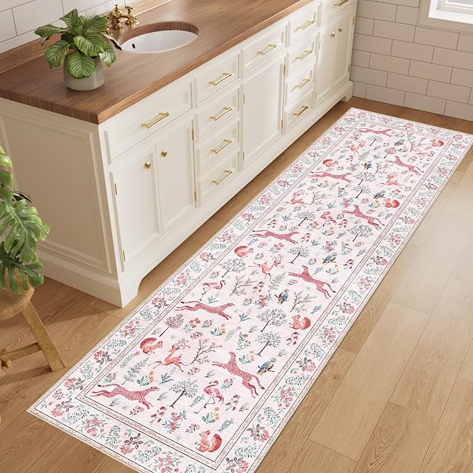 DUKINO 2x6 Rug for Hallway, Washable Kitchen Runner Rug