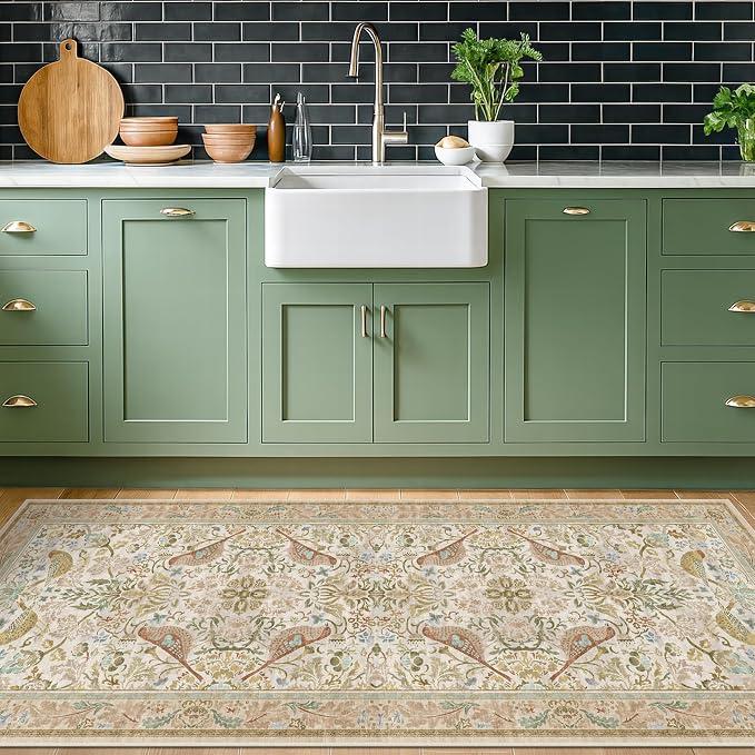 Hazo Haus Boho Bathroom Runner Rug 2x5