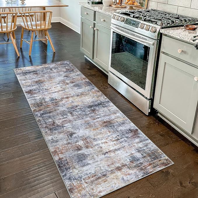 IOHOUZE Abstract Runner Rug 2x7 Ft Washable Runners