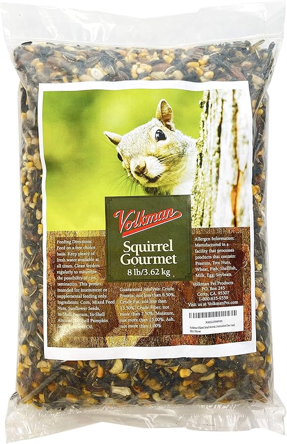 Volkman Seed Small Animal Squirrel Gourmet Mix Healthy Formulated Diet Food 8lbs