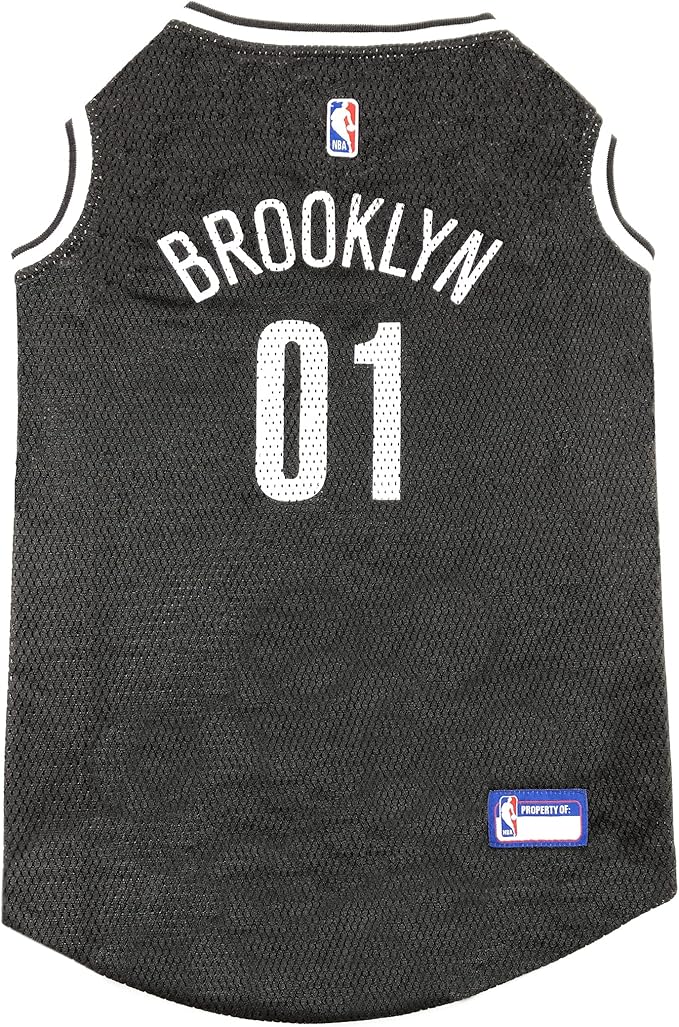 NBA PET Jersey Brooklyn NETS Basketball Dog Jersey, Small. Best Licensed Basketball Jersey for The Real Four-Legged Fan!