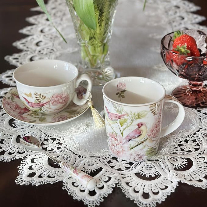 STP GOODS Porcelain Tea/Coffee Cup in Gift Box Fine Porcelain Coffee Cup Tea
