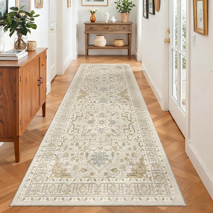 Madane Hallway Runner 3x8, Kitchen Rugs Washable Entryway Rug 8ft Vintage