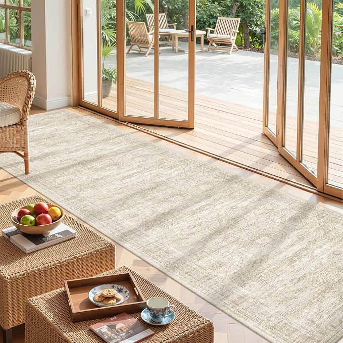 Washable Runner Rug 2.5x12, Non-Slip Long Bathroom Rugs Runner