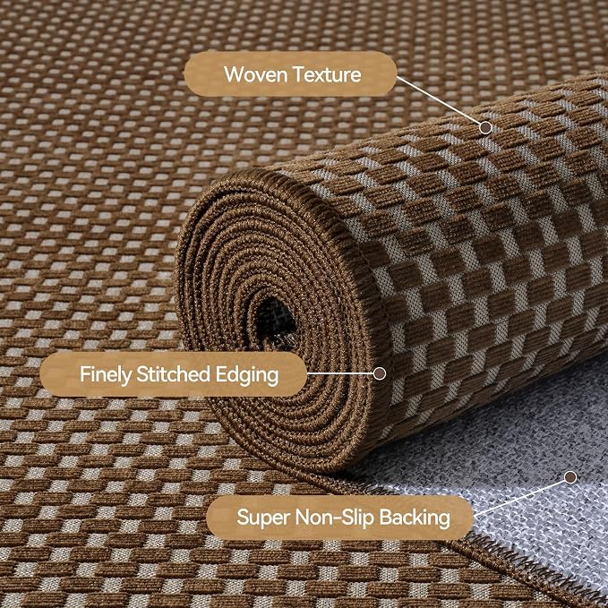 YDKGL 2x8 ft Hallway Runner Rug Extra Long Boho Woven Kitchen Runner Rugs Mat
