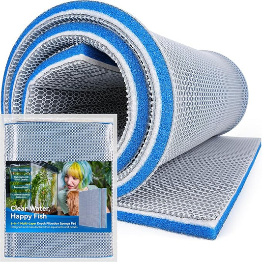 Borlech 8-Layer Fast-Acting Aquarium Filter Pad