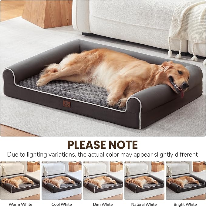 Large Dog Beds Large Sized Dogs 45x35x7 Inch, Orthopedic XXL XL Dog Bed for Medium Size Dogs, Big Waterproof Couch Sofa with Removable Washable Cover for Pet, Dark Grey