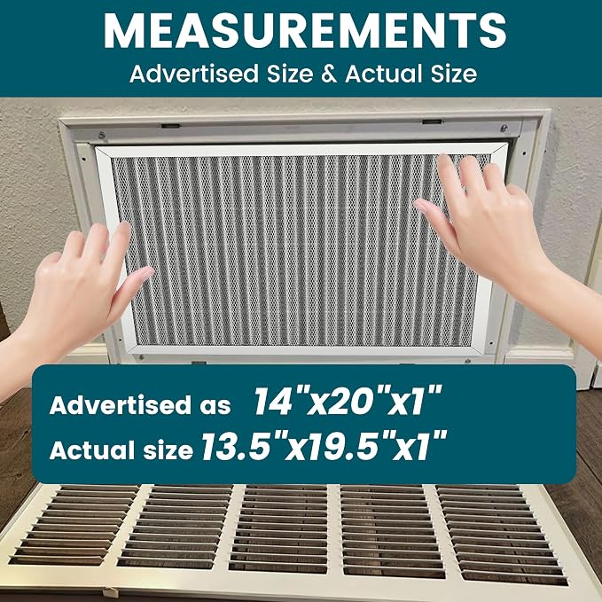 14x20x1 Air Filter-MERV 8, Washable & Reusable Electrostatic Air Filter