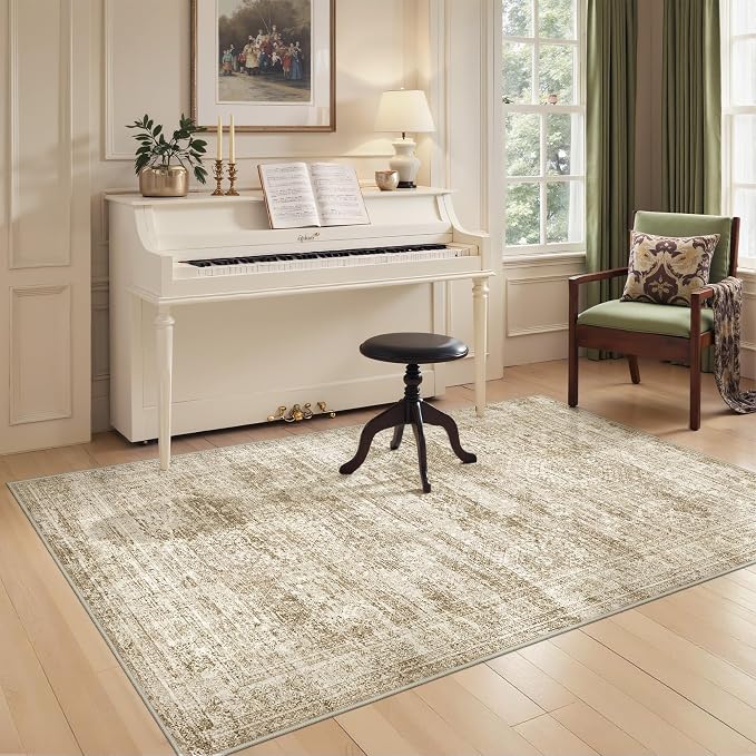 3x5 Washable Area Rug for Entryway, Soft Kitchen Rugs Non Slip for Dining Room