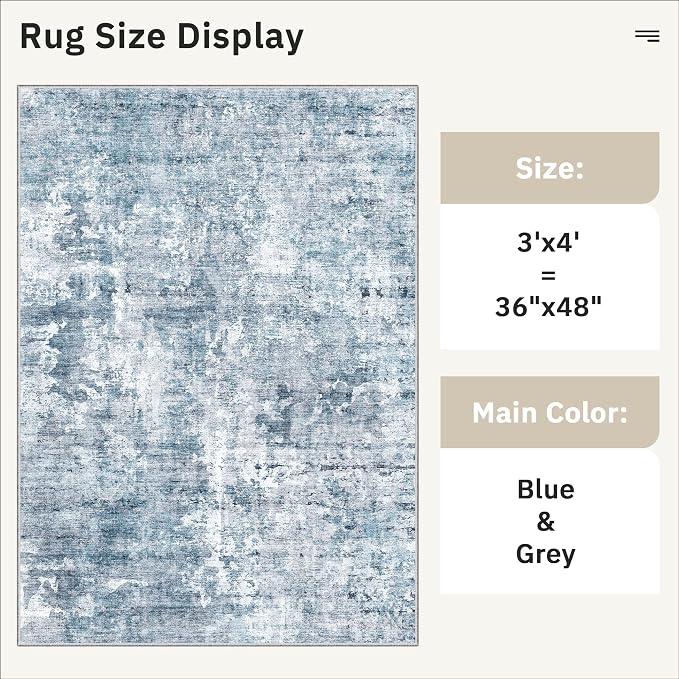 Soalmost 3x4 Rug, Small Area Rug