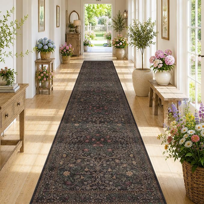 Washable Boho 3x16 Long Runner Rug