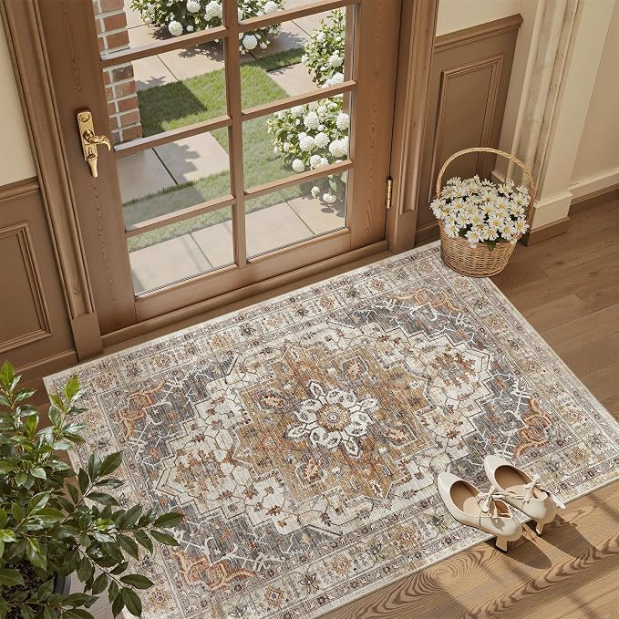 Madane Washable Entry Rug 3x4, Area Rugs