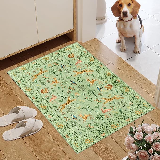DUKINO 2x3 Rug, Washable Animal Rugs