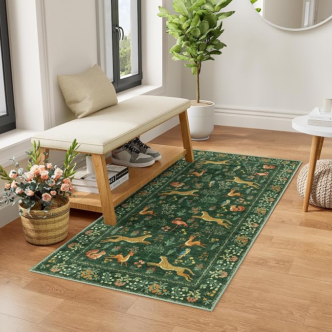 DUKINO 2x4 Rug for Hallway, Washable Kitchen Runner Rug