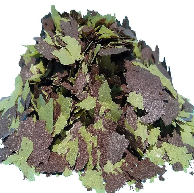 Aquatic Foods Inc. Flakes - 45% California Blackworm & Vegetable Flake Mix for Discus, Cichlids, Tetras, Guppies, Live Bearers, Pond Fish, All Community Tropical Fish Premium AF Flakes - 1/8-lb
