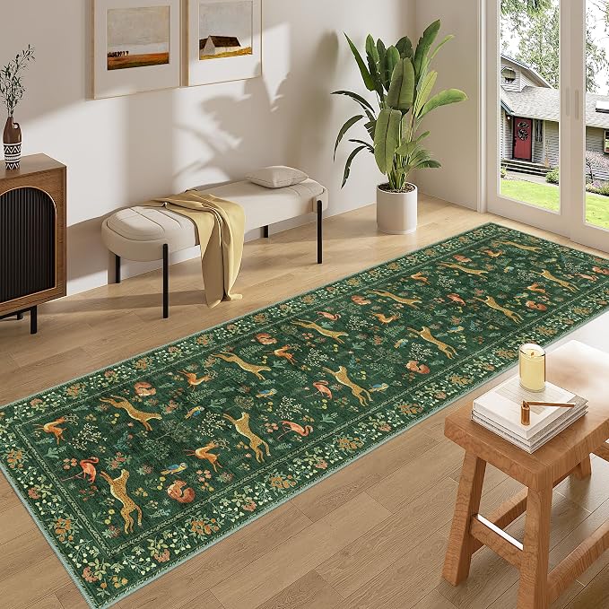 DUKINO Runner Rug, 2x8 Boho Kitchen Rug