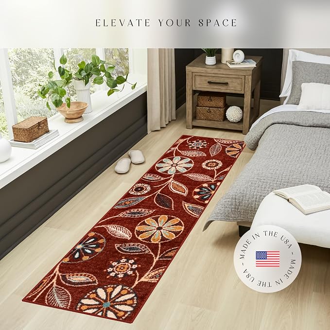 Maples Rugs Reggie Floral Runner Rug