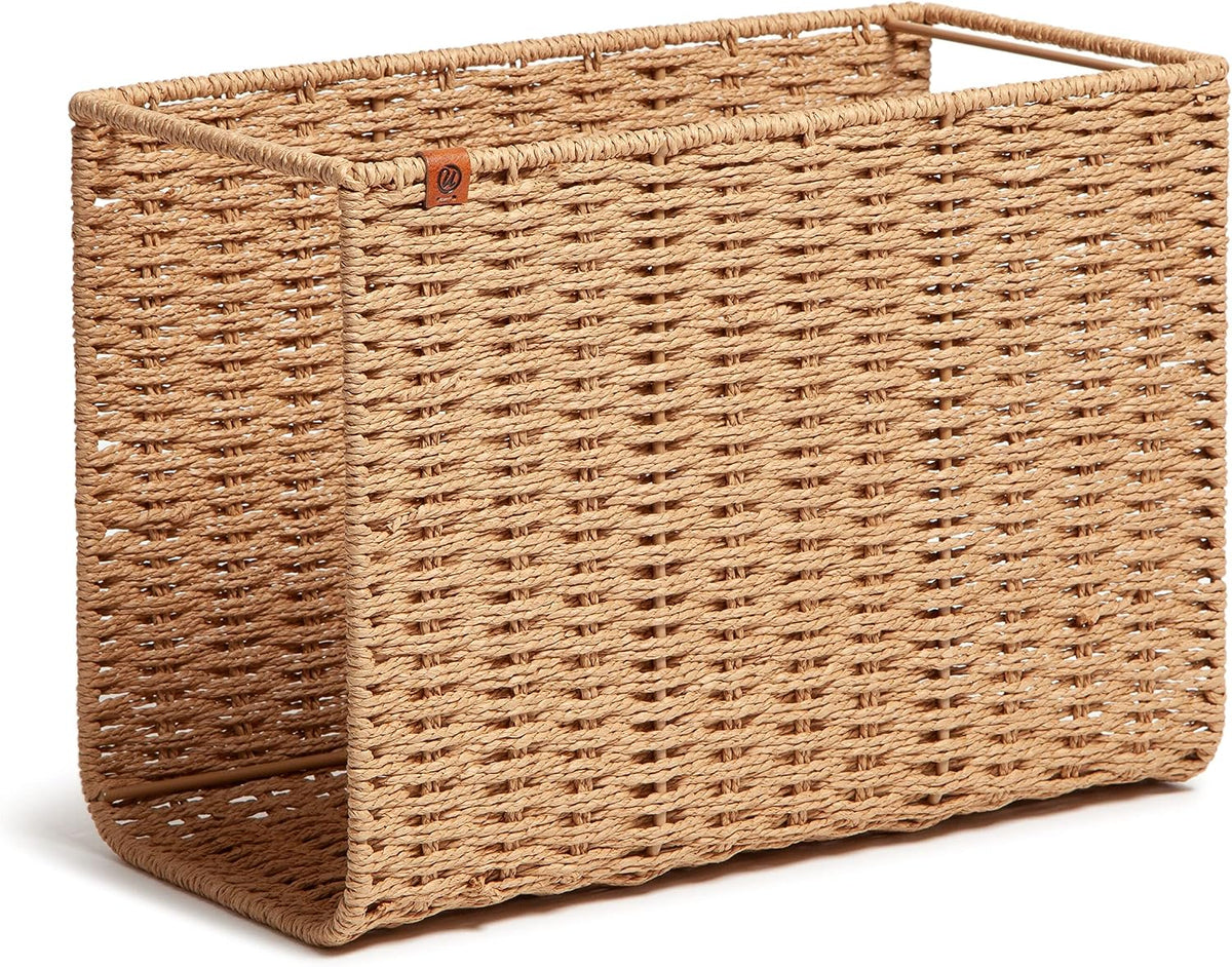 U Brands Desktop Hanging File Organzier, Woven Texture, Letter Size