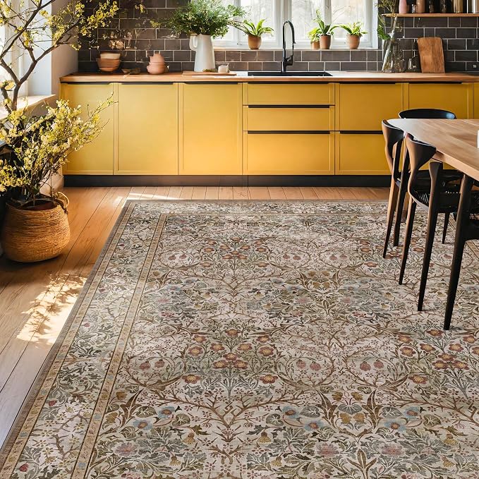 Washable Dining Room Rugs for Under Table