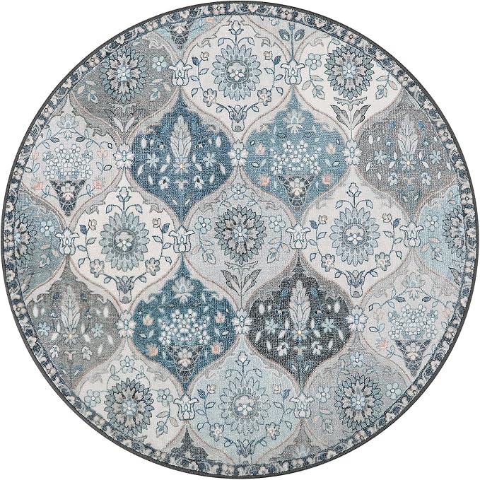 Lahome Moroccan Washable Round Rugs