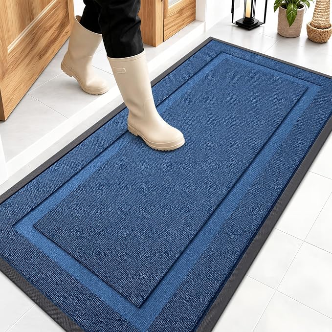 OLANLY Front Door Mat Indoor Outdoor Entrance, Waterproof All-Season,