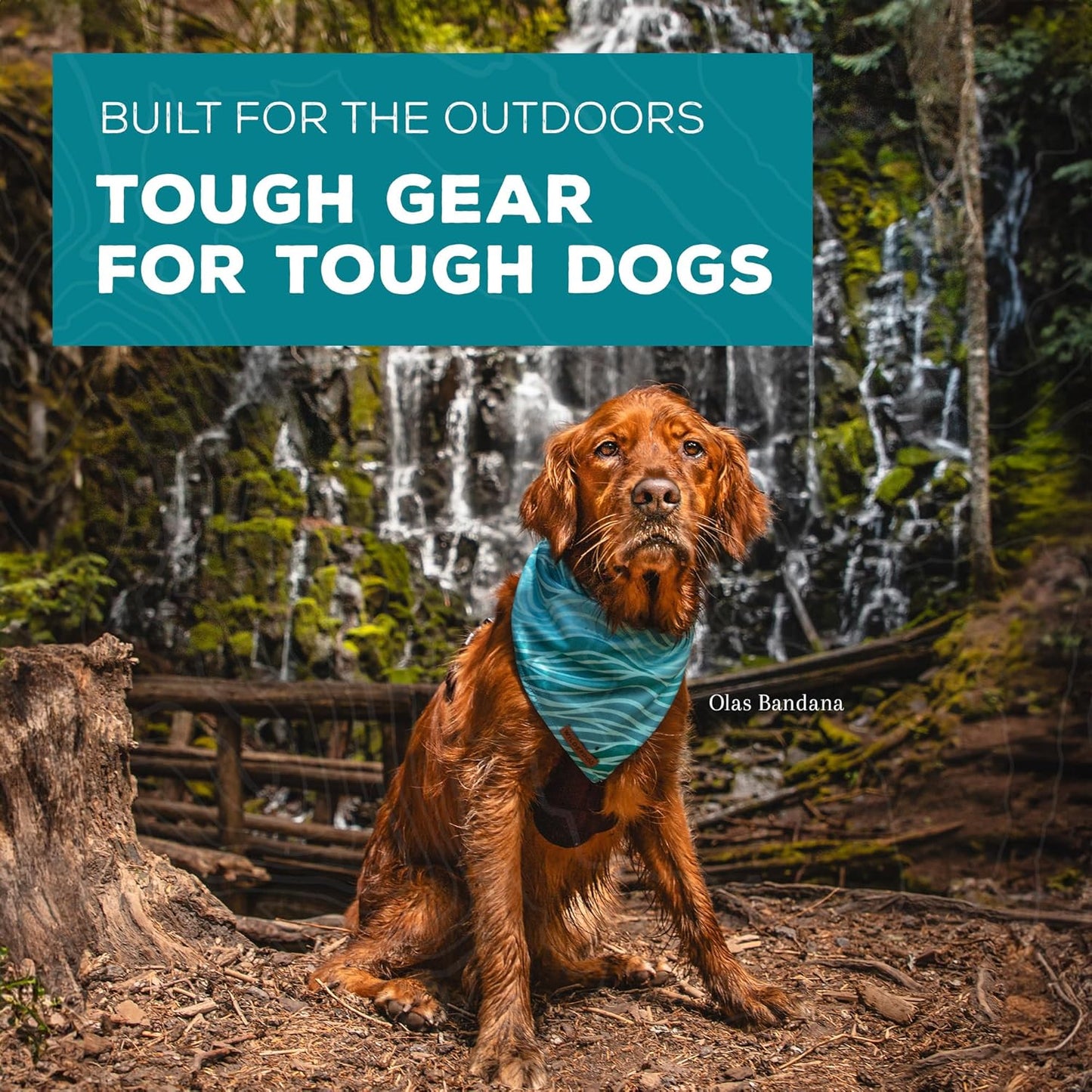 Wilderdog Dog Bandana with Lightweight Quick Drying Poly-Blend Mesh Material in Dawn