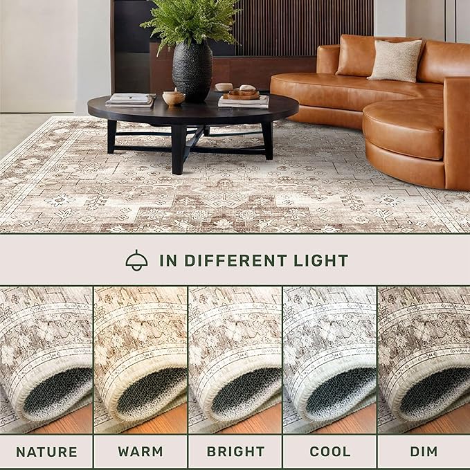 Beige Washable 8ft Long Runners