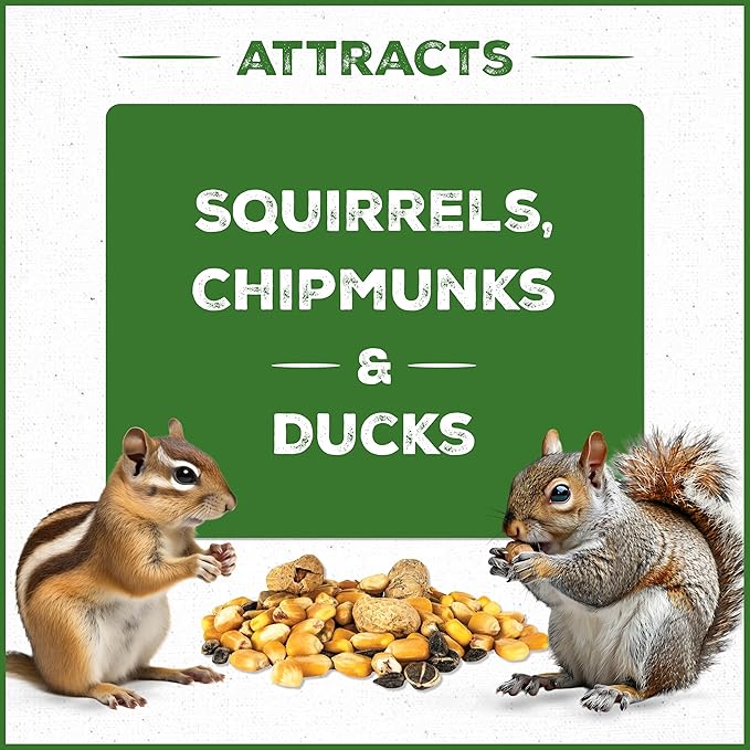 Pennington Pride Squirrel & Critter Blend With Corn, Sunflower Seeds and Peanuts, Helps Keep Critters Away From Bird Feeders, 10-lb. Bag