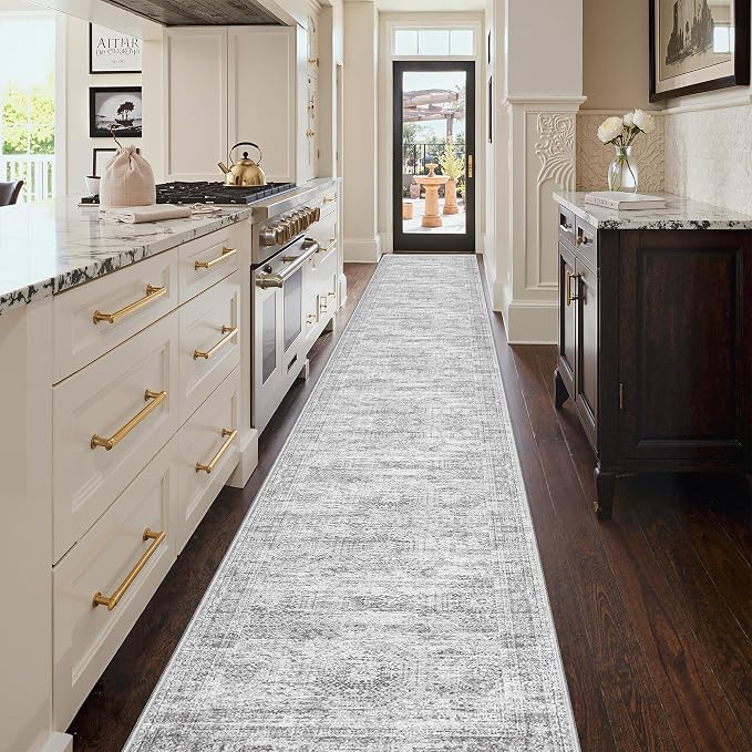 3x20 Washable Runner Rug for Hallway, Non-Slip Long Hallway Runner for Entryway