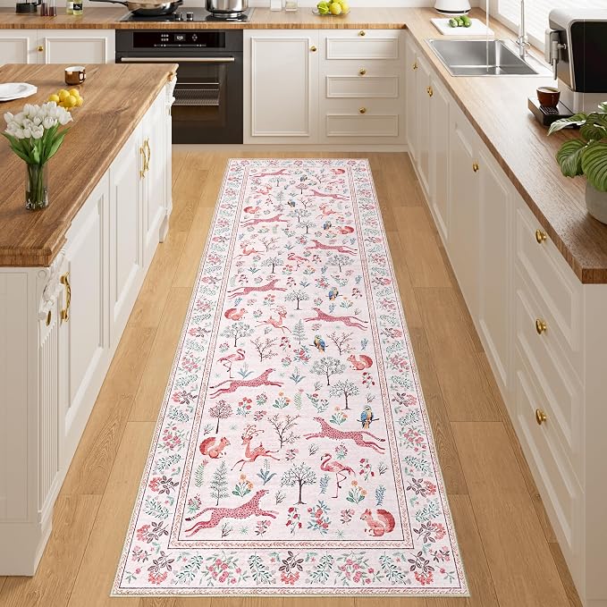 DUKINO 2x10 Rug for Hallway, Washable Kitchen Runner Rug