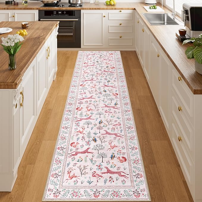 DUKINO Runner Rug, 2x8 Washable Kitchen Rugs