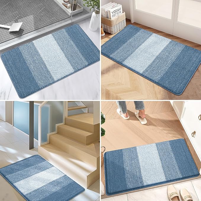 Kitinjoy Indoor Outdoor Door Mat, 36x24 Non-Slip Absorbent Dirt Trapper