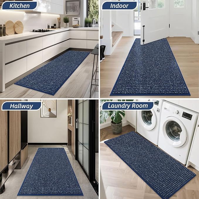 BEQHAUSE Dirt Trapper Door Mat 20" x 48", Non-Slip Washable Doormats Entrance