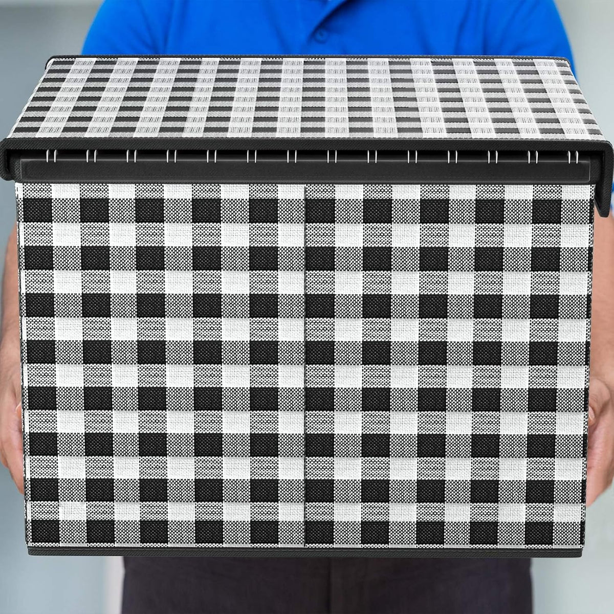 File Organizer Box with Lids, Collapsible File Folder Organizer