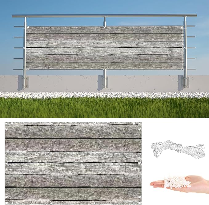 Privacy Screen 6.6' x 49.2' Privacy Protection Weatherproof Balcony Privacy