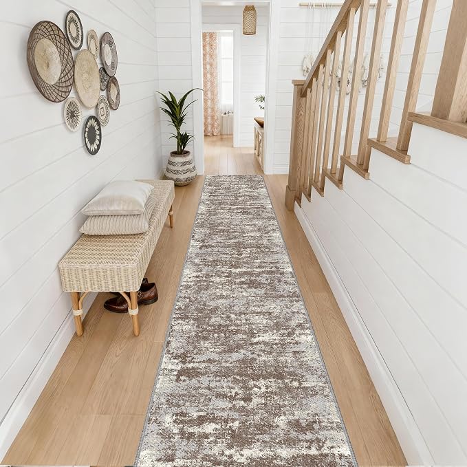 Washable Carpet Runners for Hallway 12ft-Non Slip Floor Runners for Dogs